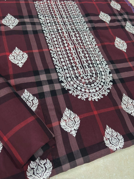 2 PIECE - PRINTED EMBROIDERED LAWN SUIT SCV2-252