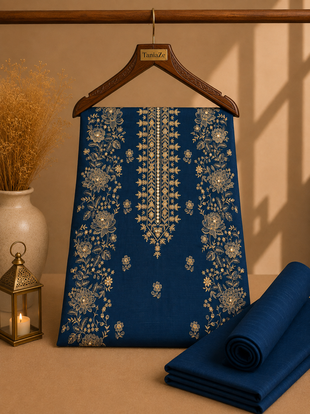 KHADDAR EMBROIDERED 2PC