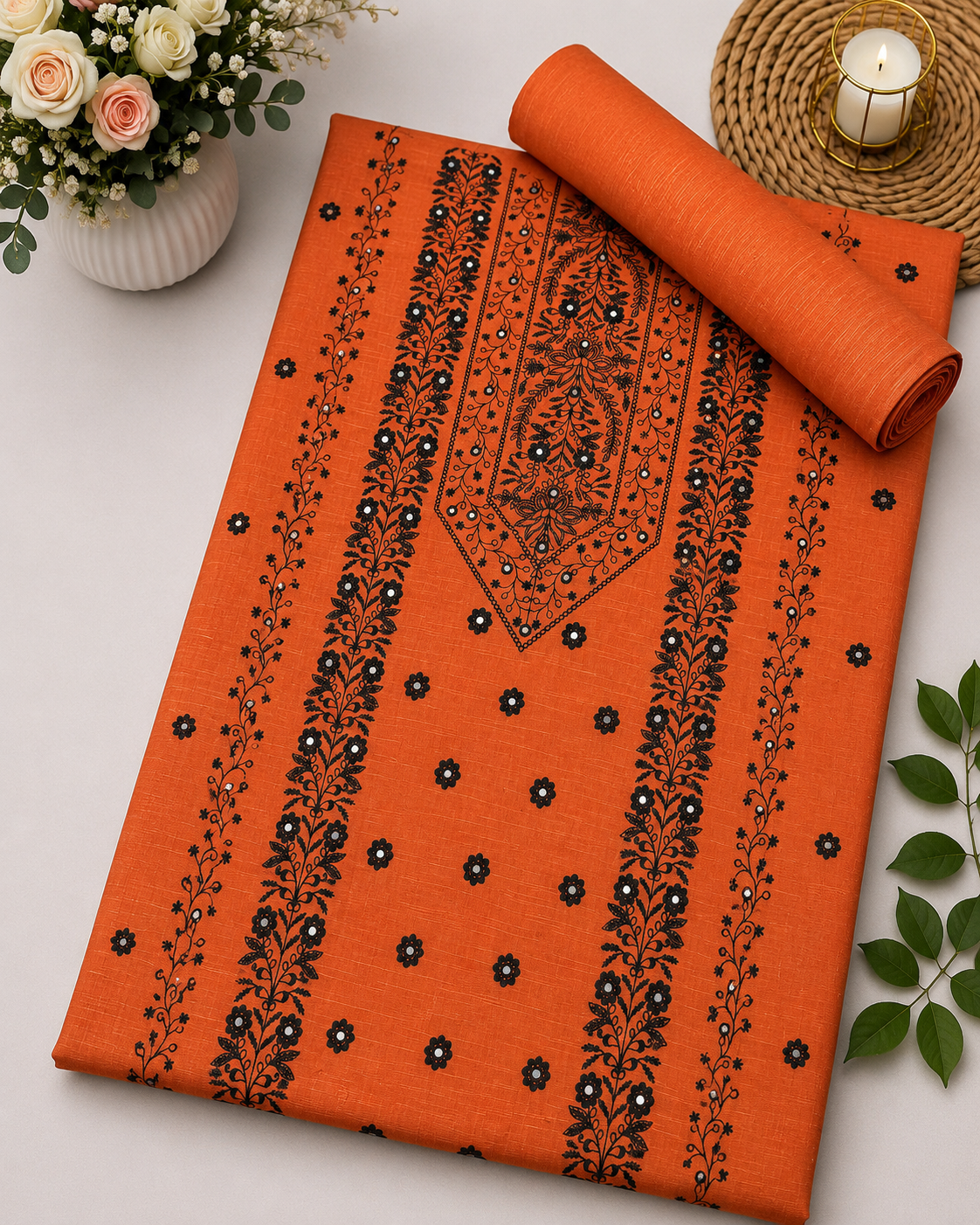 KHADDAR EMBROIDERED 2PC