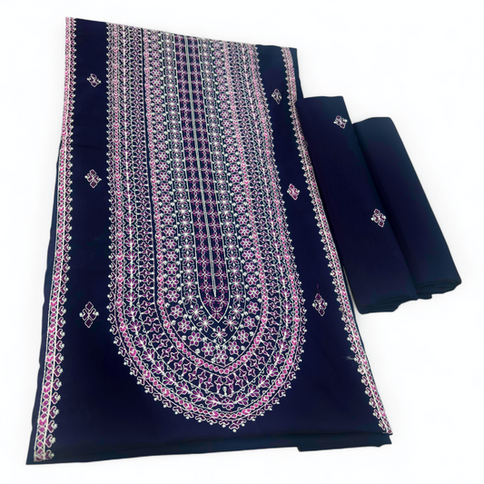 2 PIECE - EMBROIDERED LAWN SUIT SCV1-1786