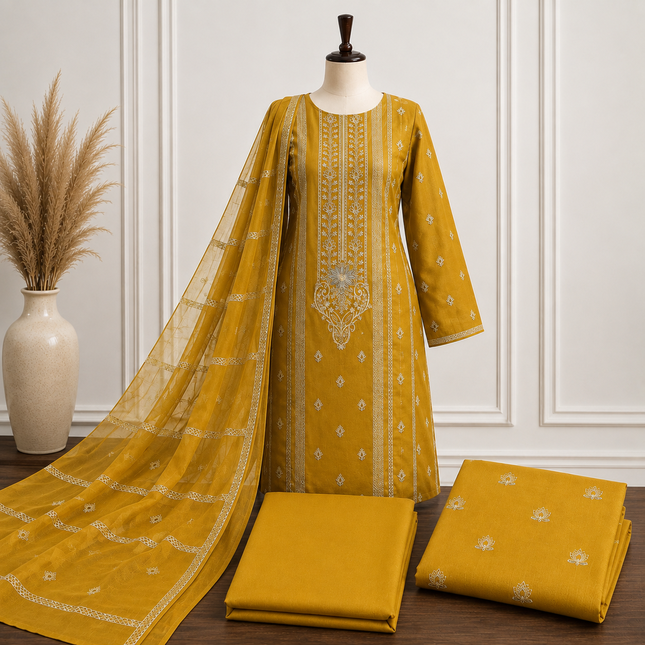 KARANDI EMBROIDERED 3-PIECE TZAJ-397