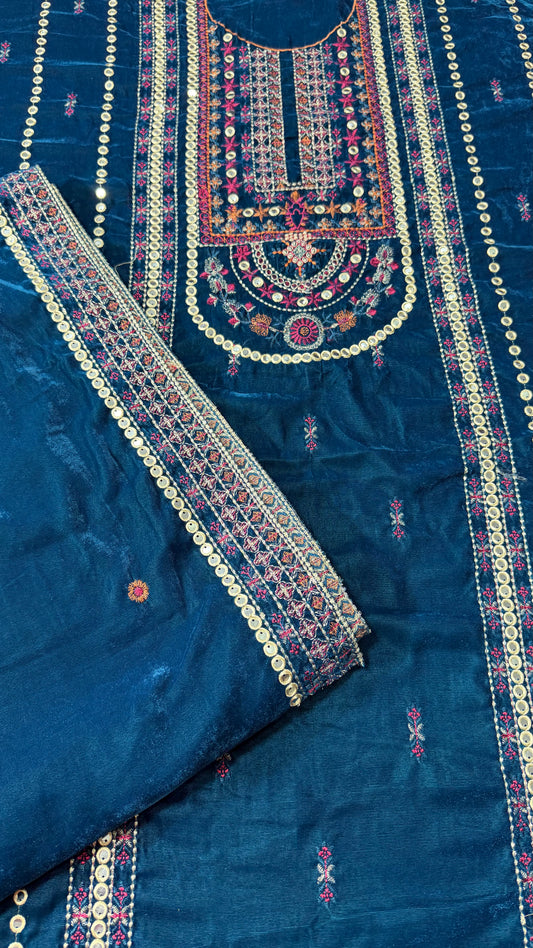 VELVET EMBROIDERED 3-PIECE TZAJ-248