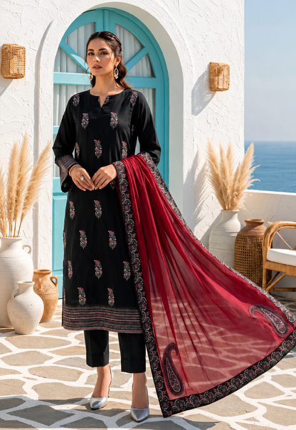 BATIK LUXURY LAWN 3PC CHIFFON DOPATTA