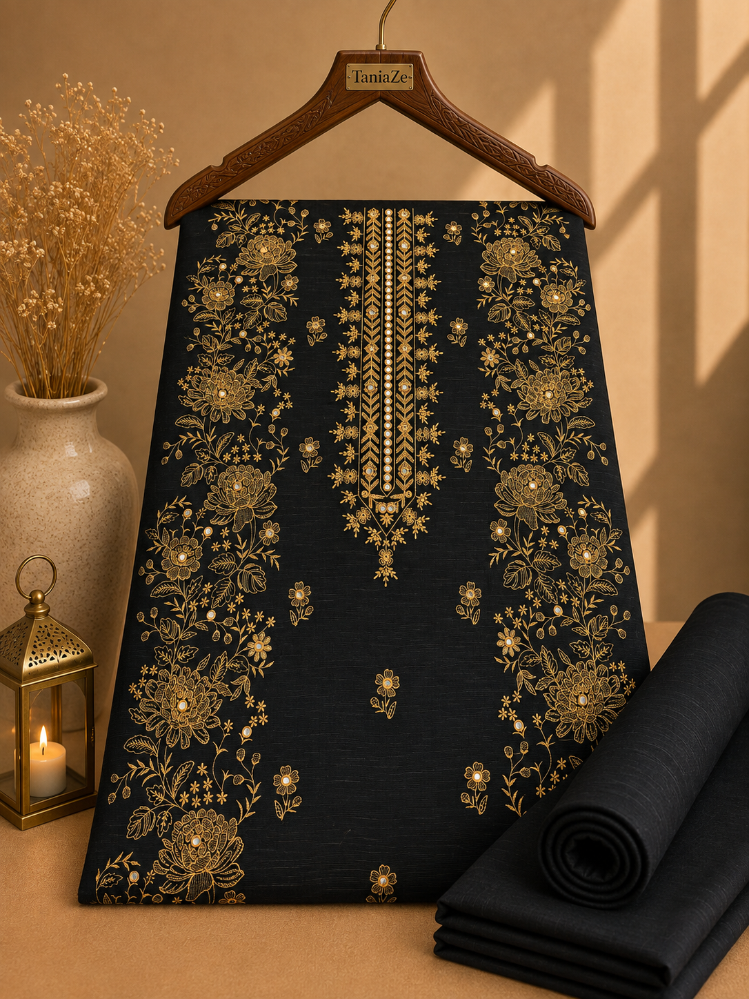 KHADDAR EMBROIDERED 2PC