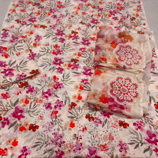 CRIMSON 3PC CHIFFON DOPATTA