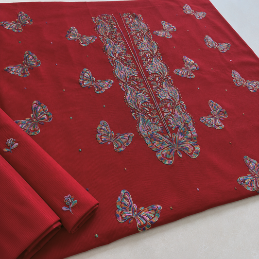 2 PIECE - EMBROIDERED LAWN SUIT SCV1-1826