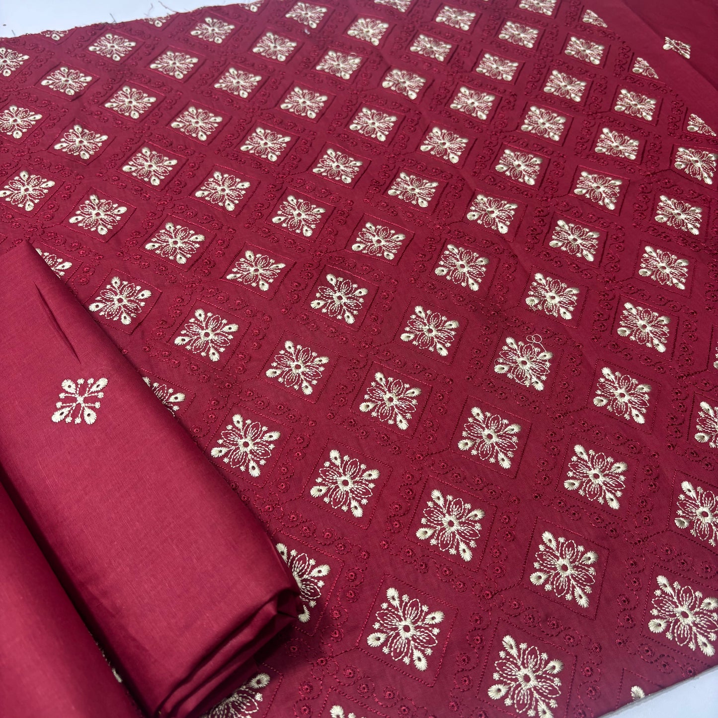 2 PIECE - EMBROIDERED LAWN SUIT SCV1-1650