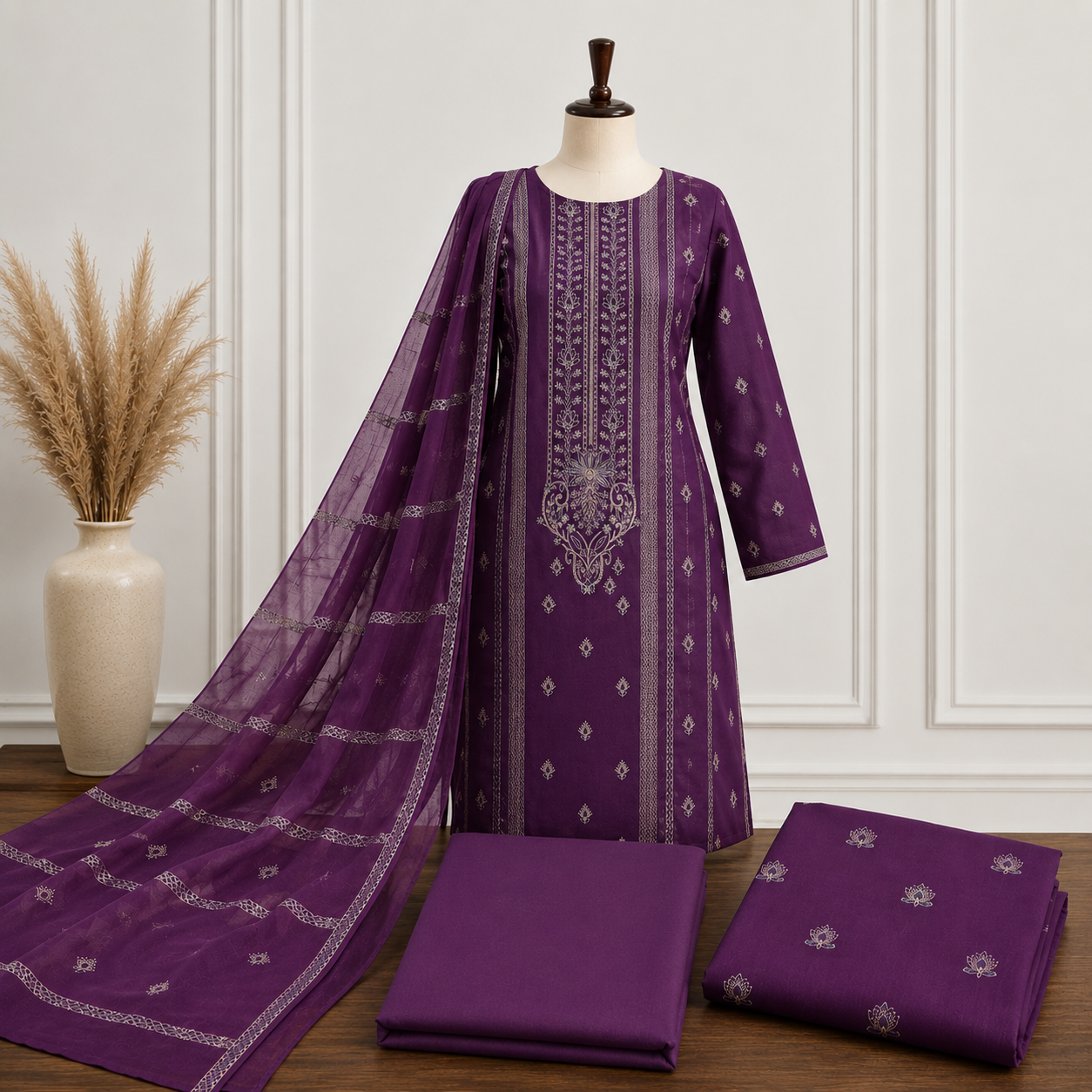 KARANDI EMBROIDERED 3-PIECE TZAJ-402