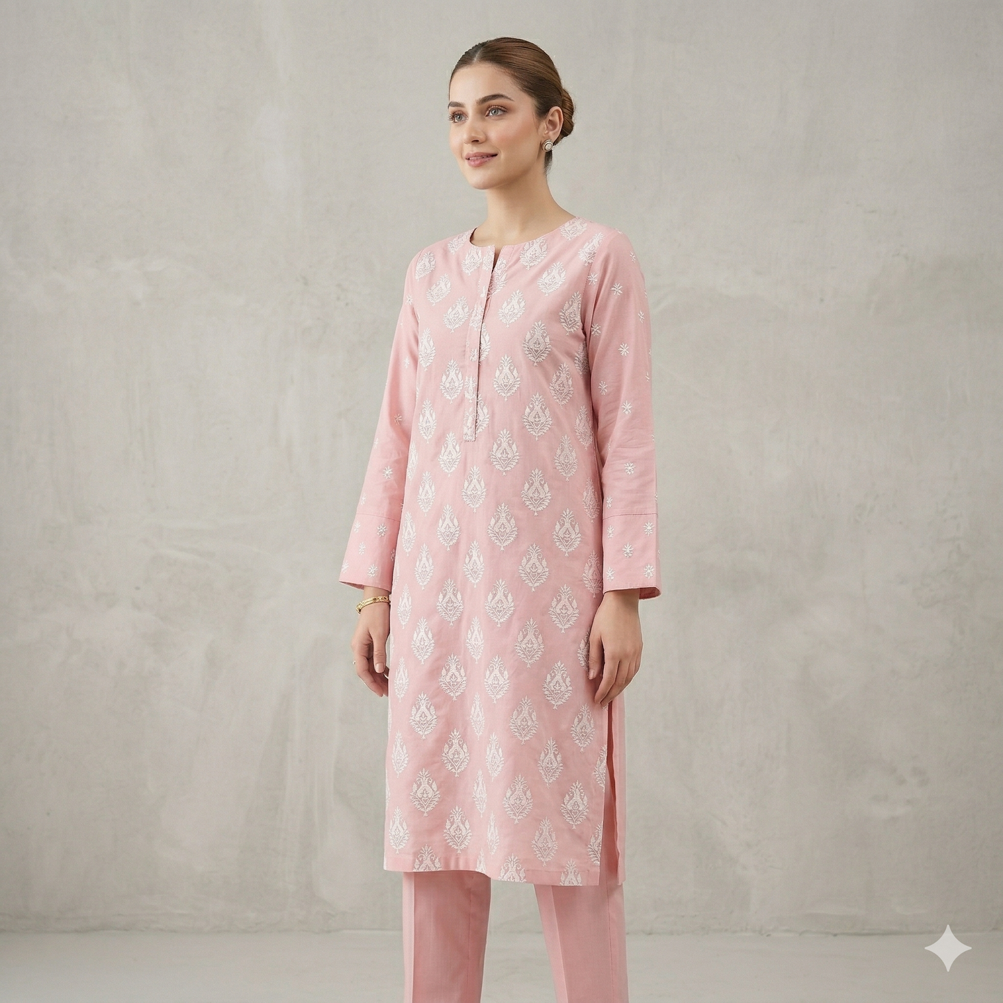 2 PIECE - EMBROIDERED LAWN SUIT SCV1-1776