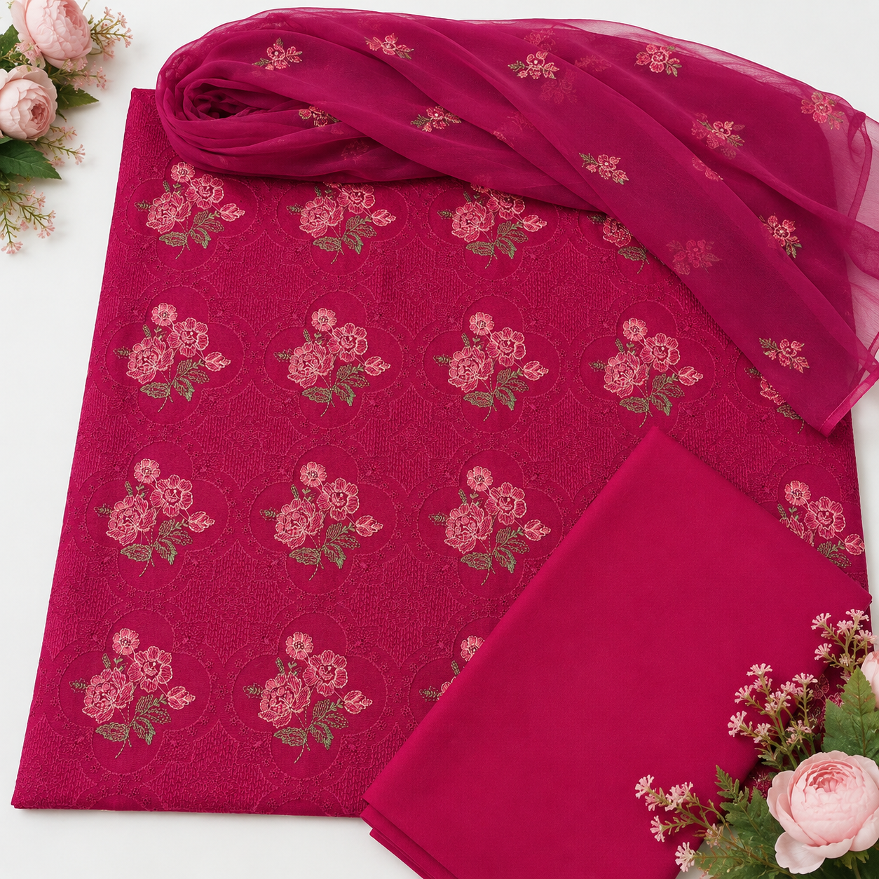 KARANDI EMBROIDERED 3-PIECE TZAJ-306