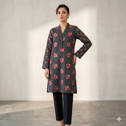 2 PIECE - PRINTED EMBROIDERED LAWN SUIT SCV2-211
