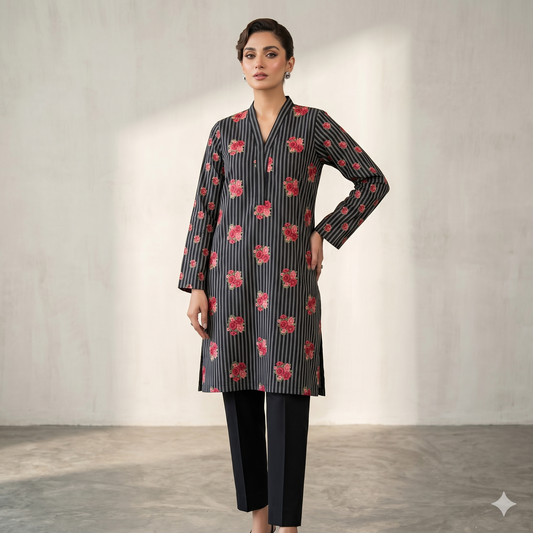 2 PIECE - PRINTED EMBROIDERED LAWN SUIT SCV2-211