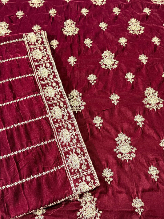 VELVET EMBROIDERED 3-PIECE TZAJ-208
