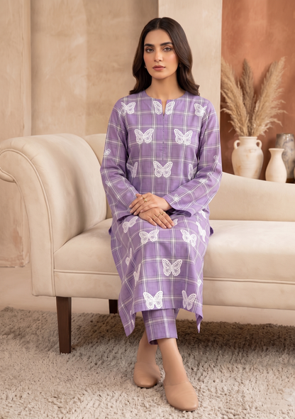 2 PIECE - PRINTED EMBROIDERED LAWN SUIT SCV2-233