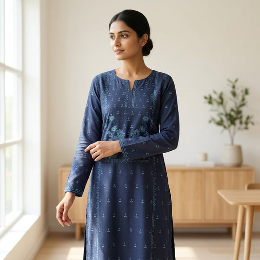 2 PIECE - TEXTURED EMBROIDERED LAWN SUIT SCV2-215
