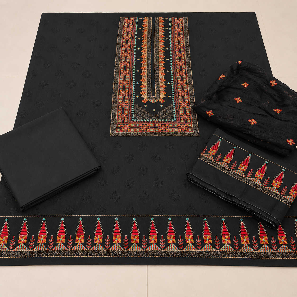 Bareeze lawn embroidered 3pc