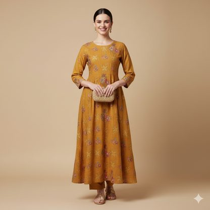 KHADDAR CHICKEN KARI EMBROIDERED 2PC