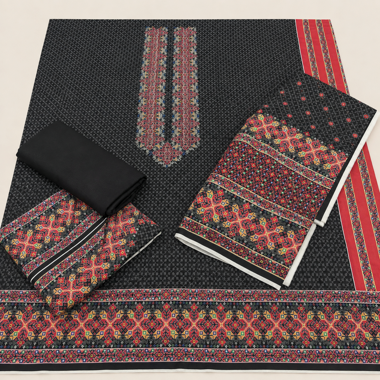 Bareeze lawn embroidered 3pc