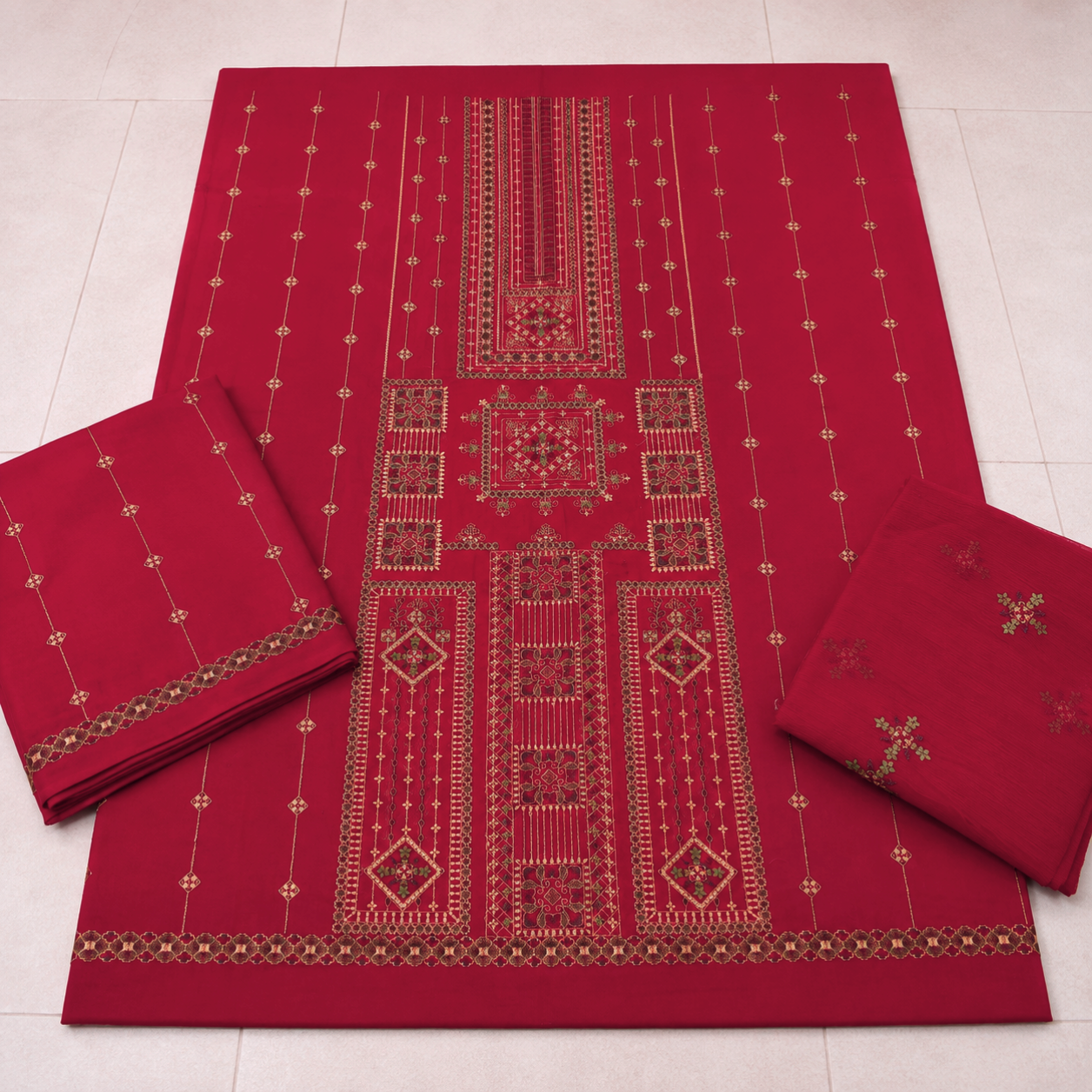 Bareeze lawn embroidered 3pc