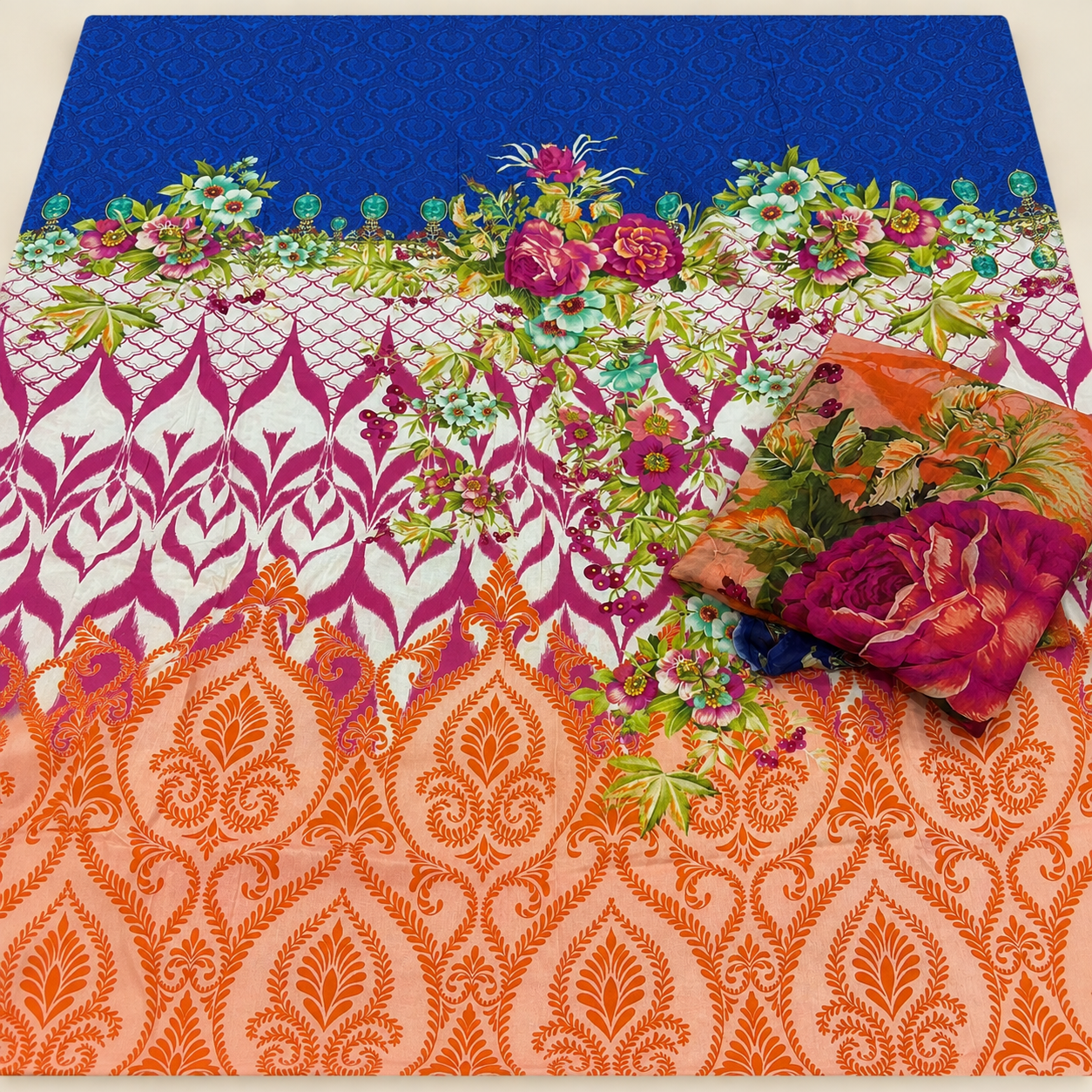 Linen printed 2pc