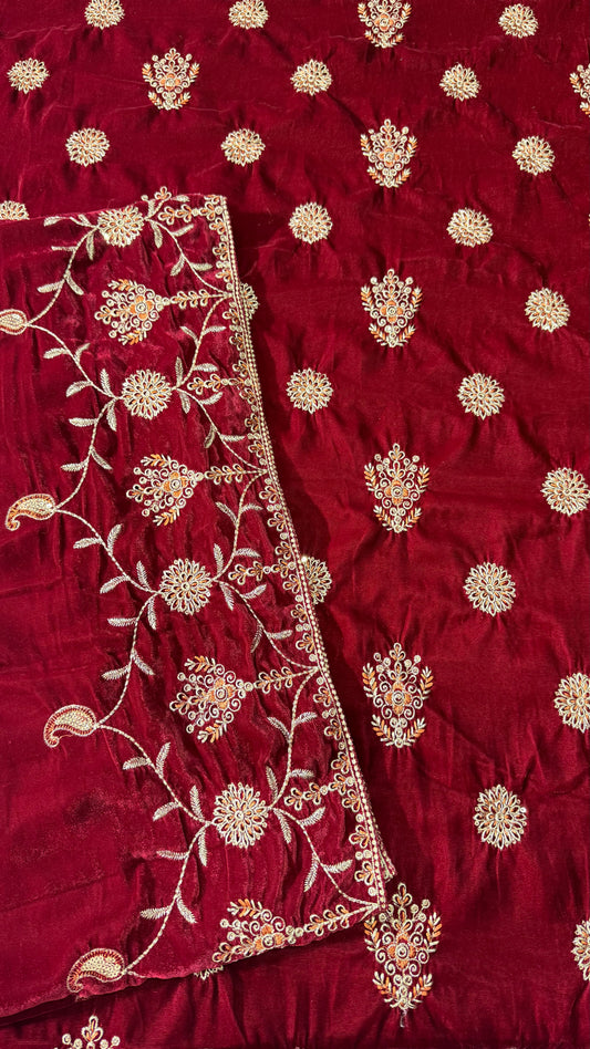 VELVET EMBROIDERED 3-PIECE TZAJ-216