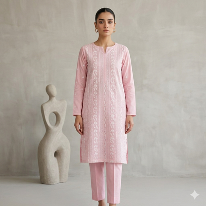 2 PIECE - EMBROIDERED LAWN SUIT SCV1-1804