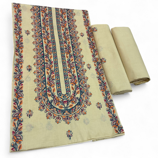 2 PIECE - EMBROIDERED LAWN SUIT SCV1-1635