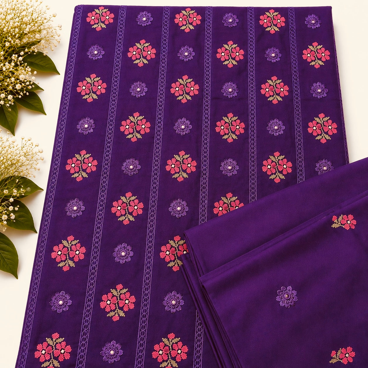 KARANDI EMBROIDERED 2-PIECE TZAJ-2386