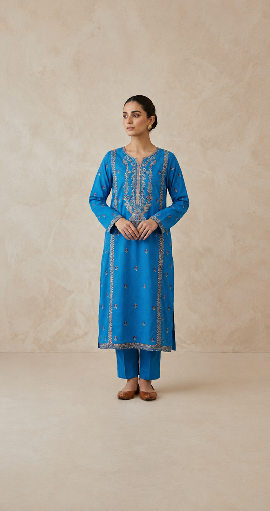 2 PIECE - EMBROIDERED LAWN SUIT SCV1-1809