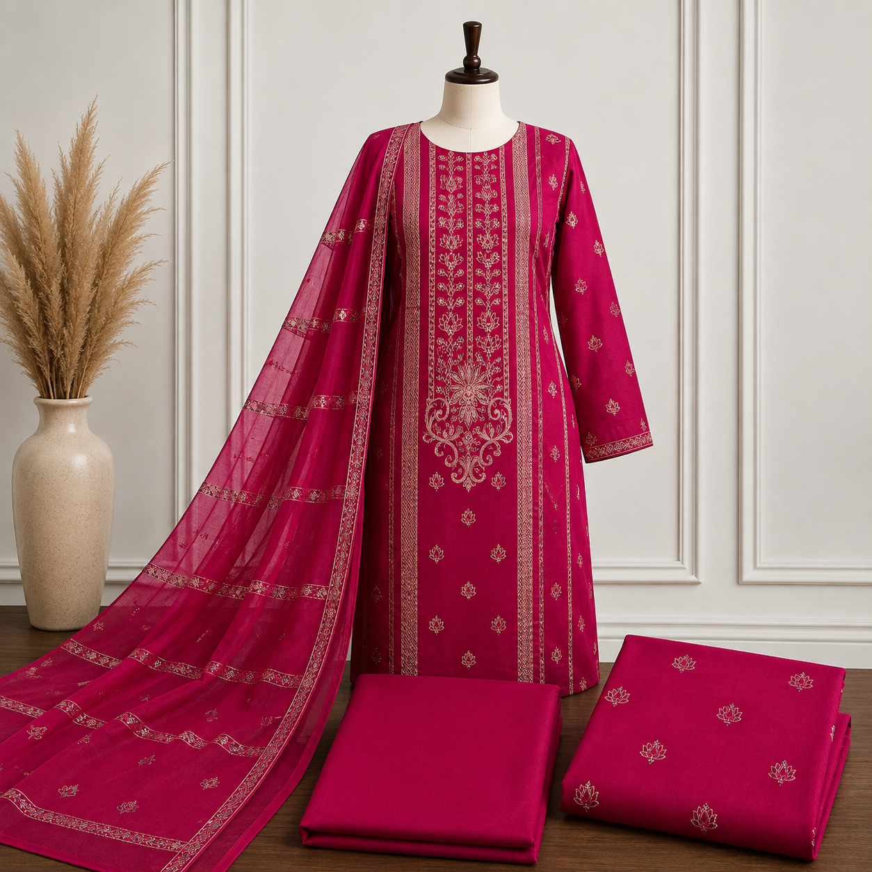 KARANDI EMBROIDERED 3-PIECE TZAJ-400