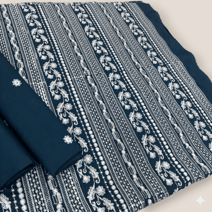 2 PIECE - EMBROIDERED LAWN SUIT SCV1-1802