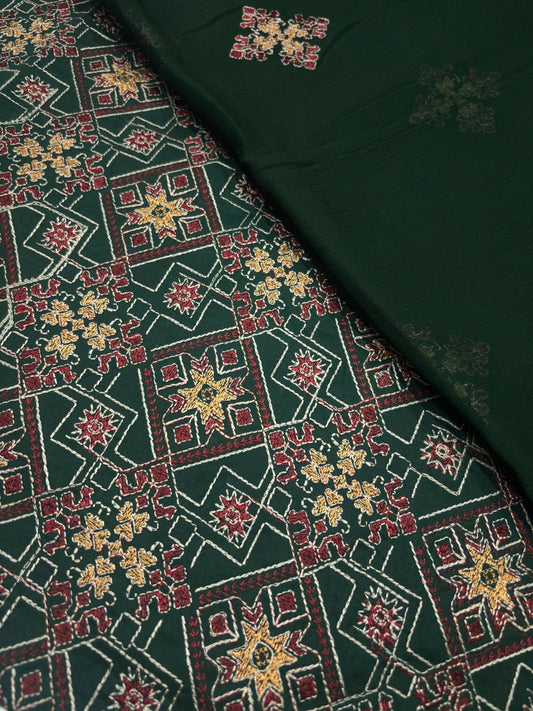 BAREEZE LAWN EMBROIDERED 3PC CHIFFON DOPATTA TZAJ-111