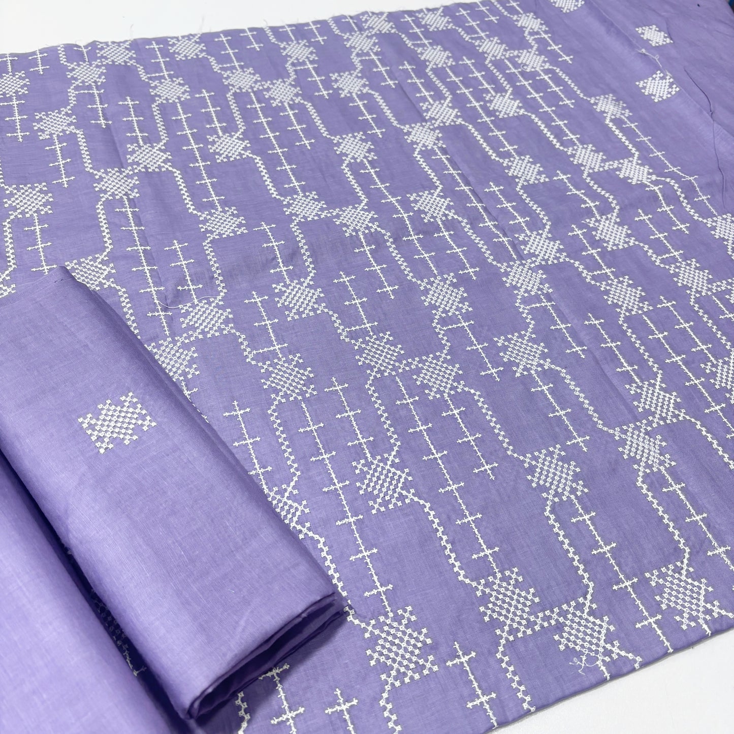 2 PIECE - EMBROIDERED LAWN SUIT SCV1-1721