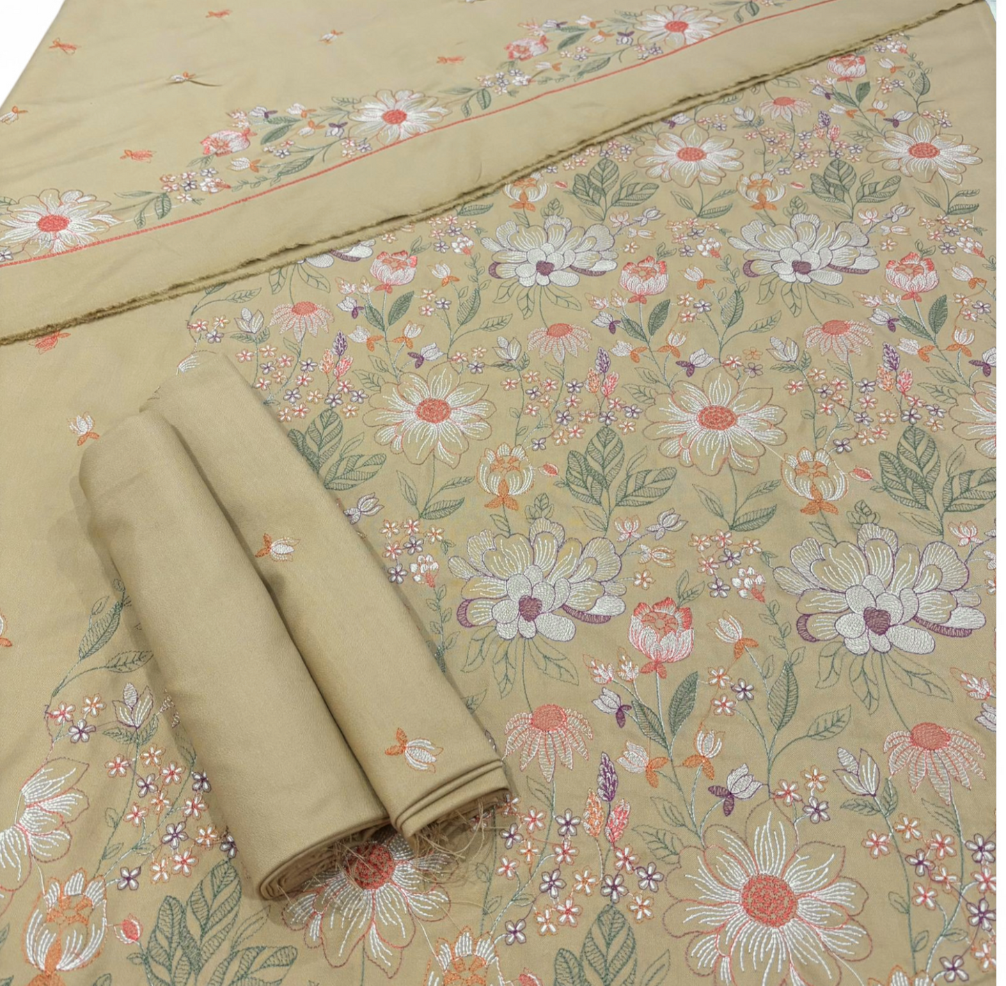 PEACH MARINA EMBROIDERED 3-PIECE WPM-53