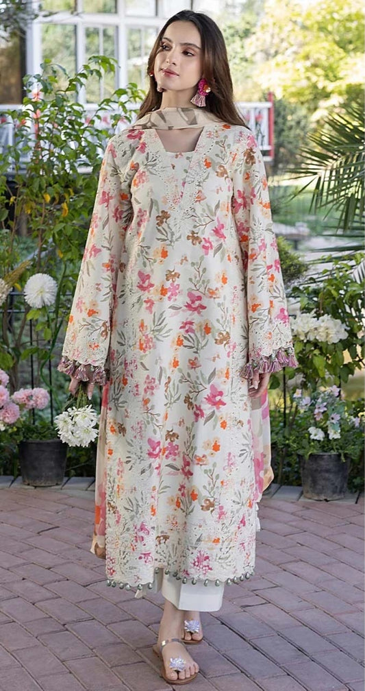 CRIMSON 3PC CHIFFON DOPATTA