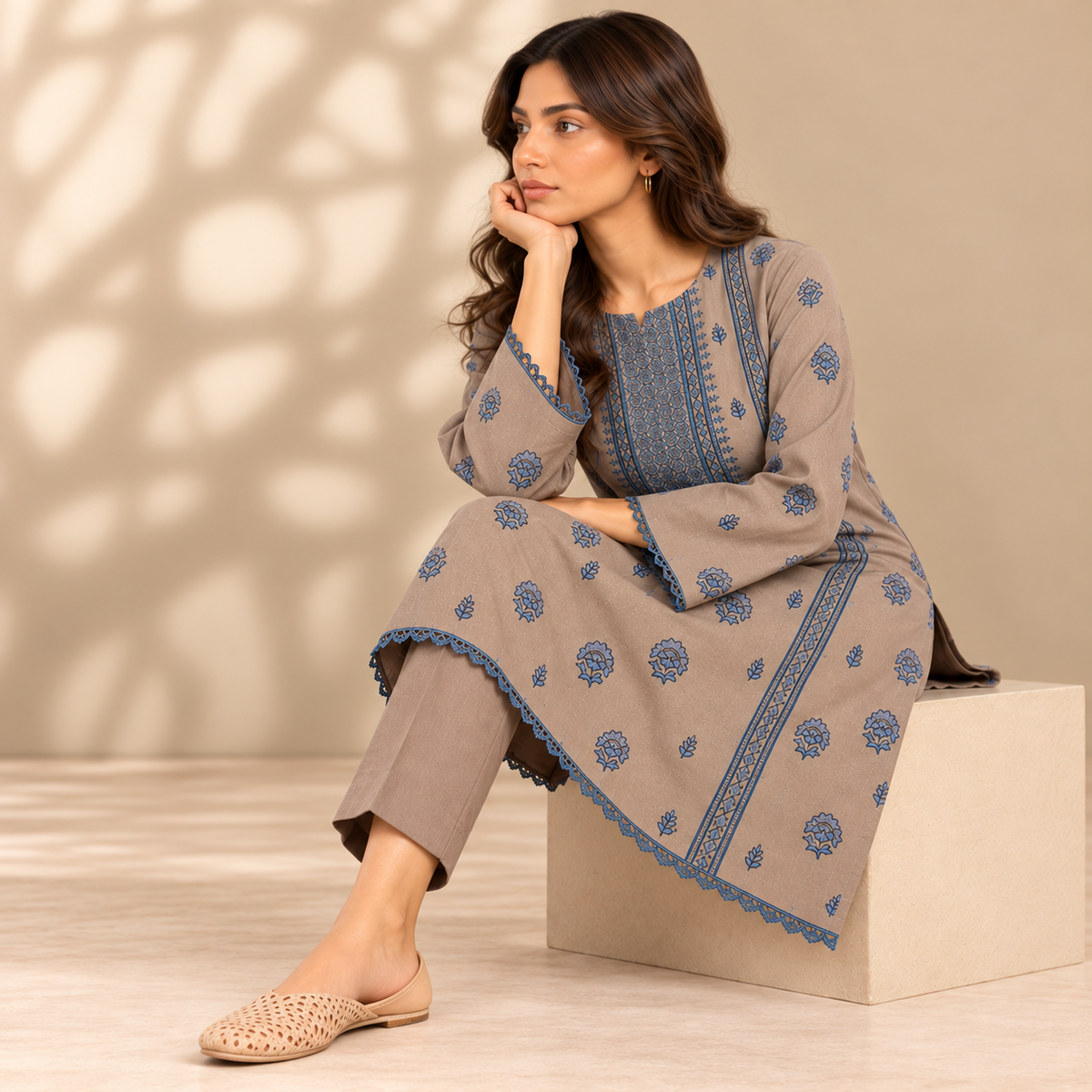 READY TO WEAR KARANDI 2PC EMBROIDERED WKS-17