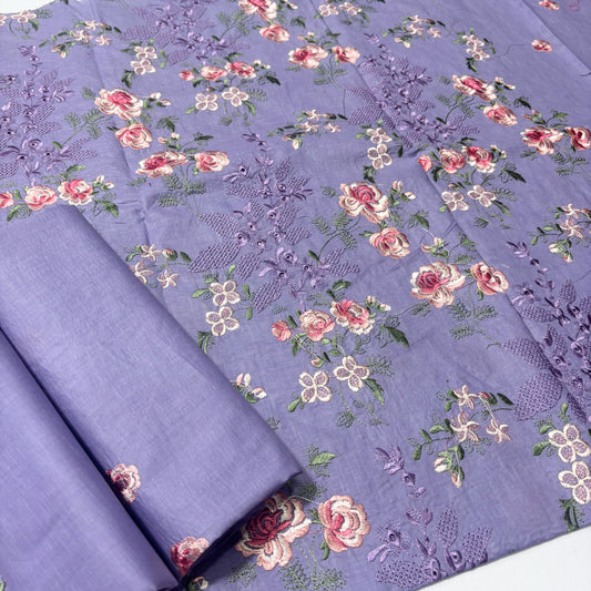 2 PIECE - EMBROIDERED LAWN SUIT SCV1-1678