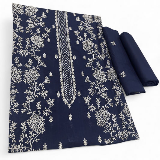 2 PIECE - EMBROIDERED LAWN SUIT SCV1-1686