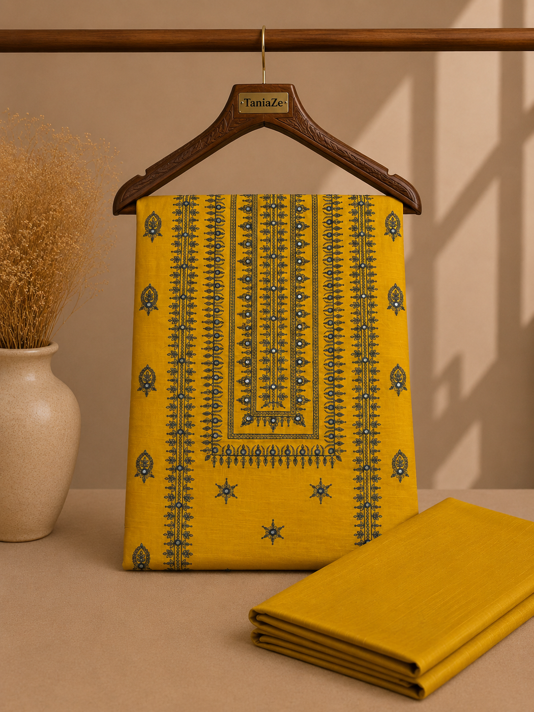 KHADDAR EMBROIDERED 2PC