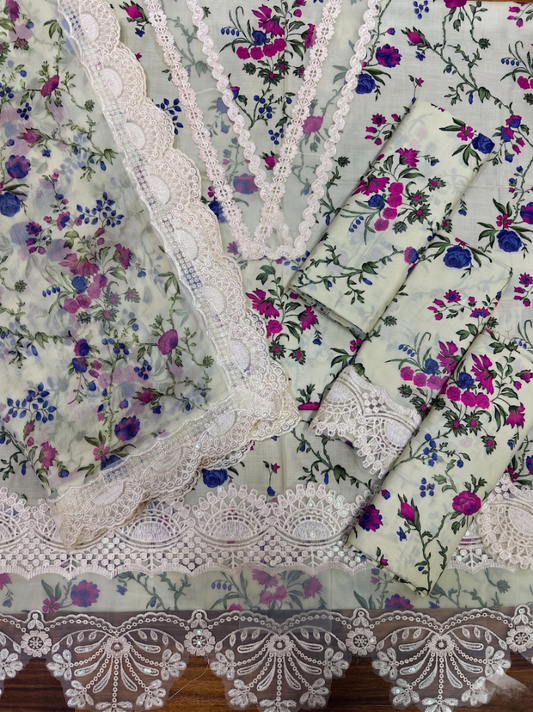 ANEELA'S 3PC CHIFFON DOPATTA