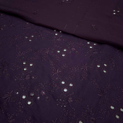 Deep Purple women's unstitched Karandi embroidered 3-piece suit TZAJ-288 by TANIAZE