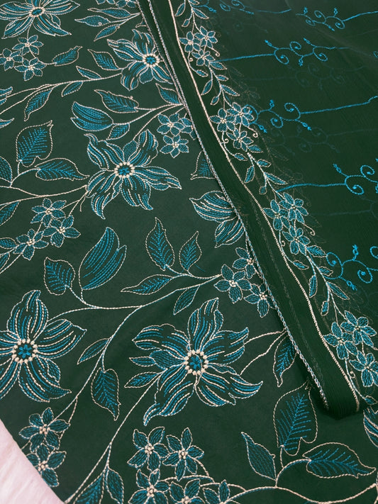 BAREEZE LAWN EMBROIDERED 3PC CHIFFON DOPATTA TZAJ-126