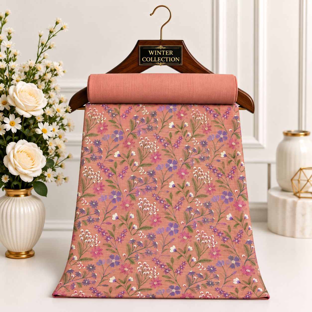 KHADDAR EMBROIDERED 2PC