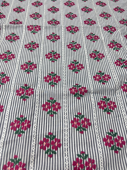 2 PIECE - PRINTED EMBROIDERED LAWN SUIT SCV2-239