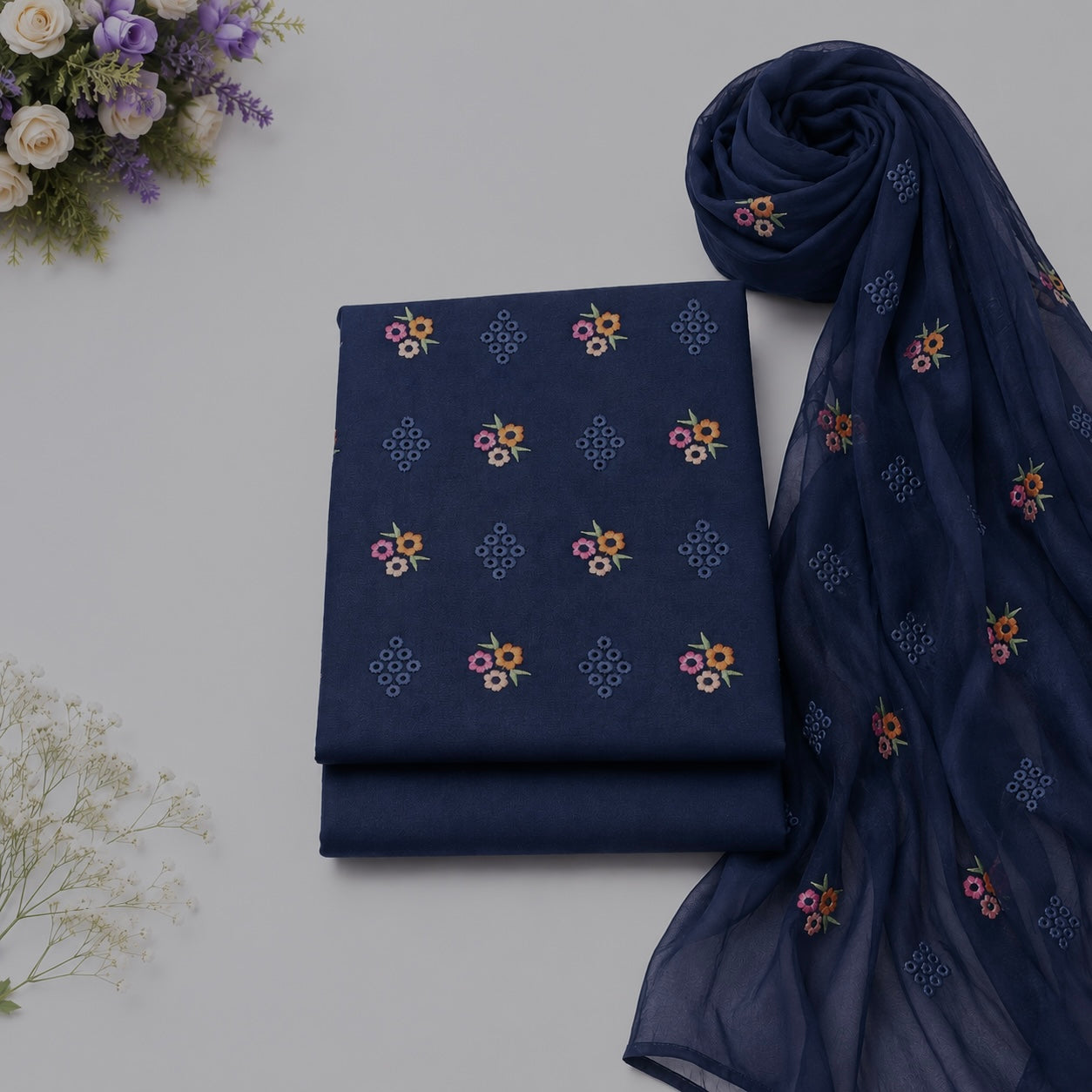 KARANDI EMBROIDERED 3-PIECE TZAJ-362