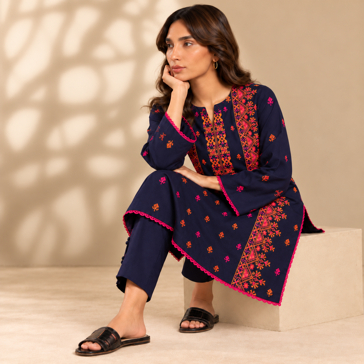 READY TO WEAR KARANDI 2PC EMBROIDERED WKS-16