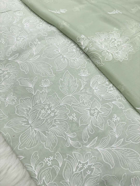 BAREEZE LAWN EMBROIDERED 3PC CHIFFON DOPATTA TZAJ-107