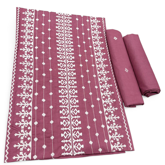 2 PIECE - EMBROIDERED LAWN SUIT SCV1-1702