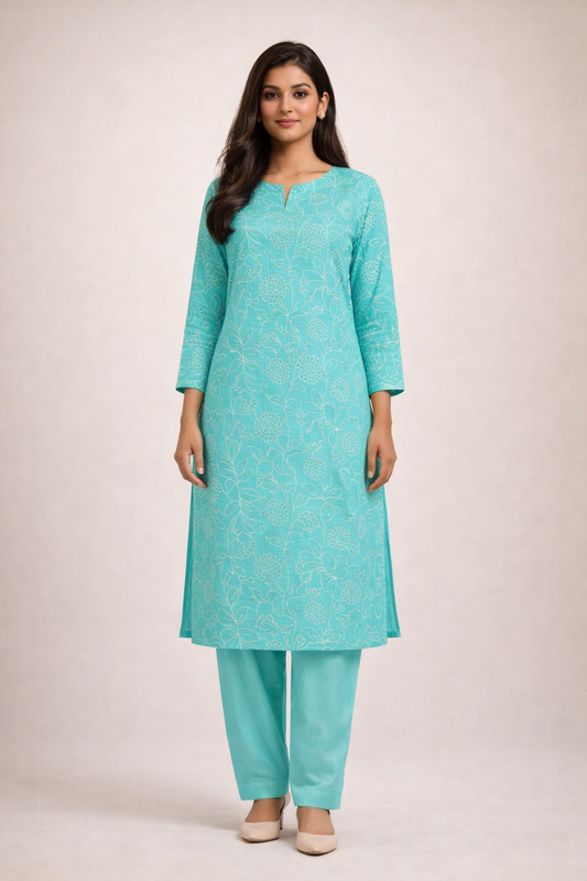 2 PIECE - EMBROIDERED LAWN SUIT SCV1-1537