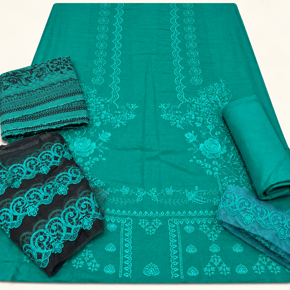 Charizma Karandi Embroidered 3-Piece Suit